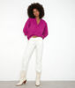 Picture of AARON FUCHSIA EMBROIDERED BLOUSE WITH BALLOON SLEEVES